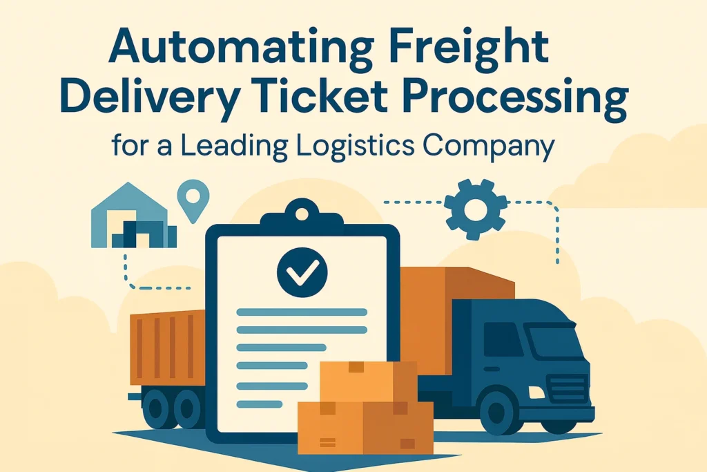Automating Freight Delivery Ticket Processing for a Leading Logistics Company