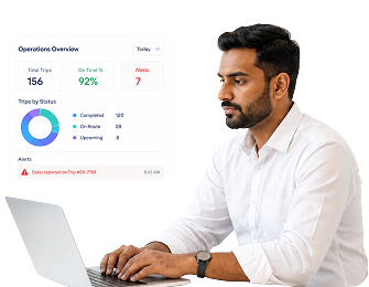Transport operations manager using the SAFERiDE operations dashboard