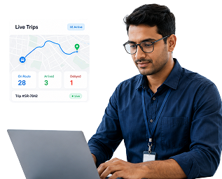 Transport administrator tracking live SAFERiDE trips